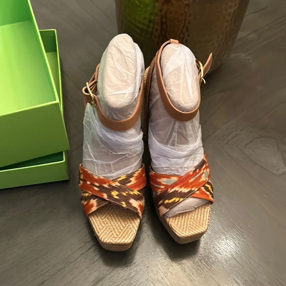 SAM EDELMAN Women's Nolita Raffia Platform Sandals - Picture 7 of 12